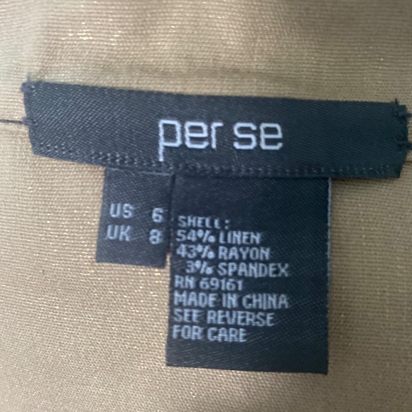 Per Se Los Angeles Hand stitched camel Jacket size 6 - Picture 8 of 8